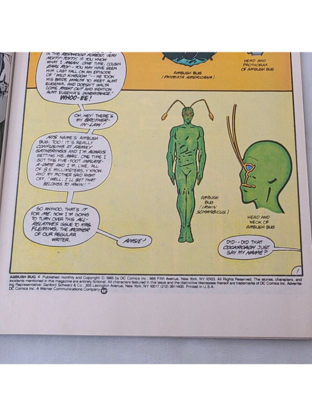 Ambush Bug 4 DC Comics 1985 FN/VF 7.0 Newsstand Final Issue Keith Giffen - Picture 3 of 9